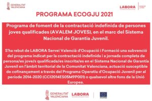 Fomentamos el empleo juvenil cualificado (AVALEM JOVES)