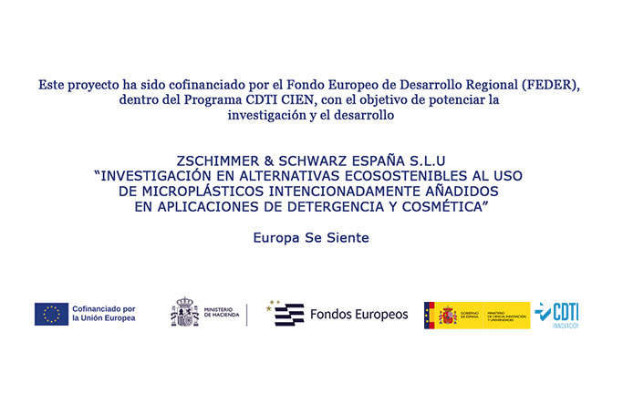 ALTERNATIVAS ECOSOSTENIBLES AL USO DE MICROPLÁSTICOS INTENCIONADAMENTE AÑADIDOS EN APLICACIONES DE DETERGENCIA Y COSMÉTICA: proyecto cofinanciado por CDTI y FEDER