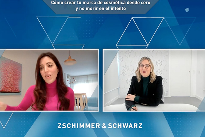 Sara Jiménez, fundadora de Innia Beauty, y Carmina Alfonso, de Zschimmer & Schwarz España, en la Z&S School