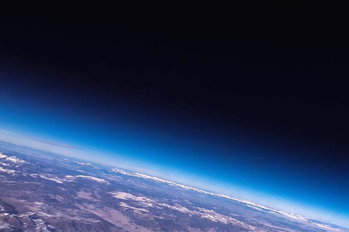 Capa de ozono en la atmósfera