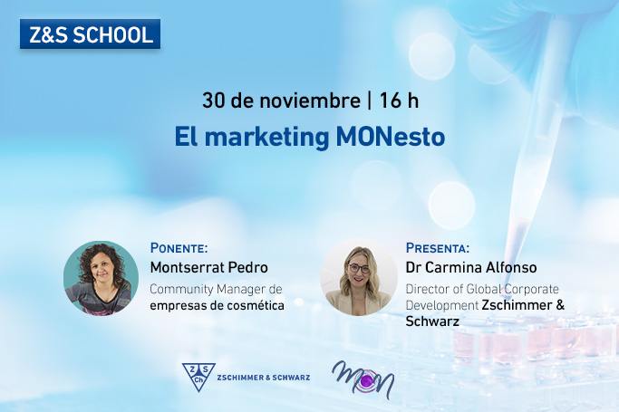 Montserrat Pedro y Carmina Alfonso en el webinar sobre marketing para el sector cosmético de la Z&S School